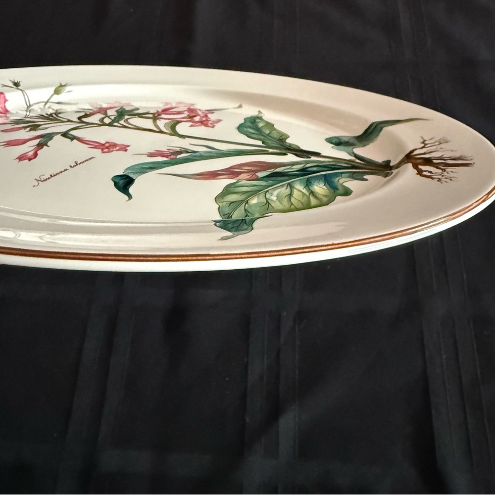 Villeroy & Boch Botanica Nicotiana Tabacum 12.25” Round Platter Vintage - Picture 9 of 9